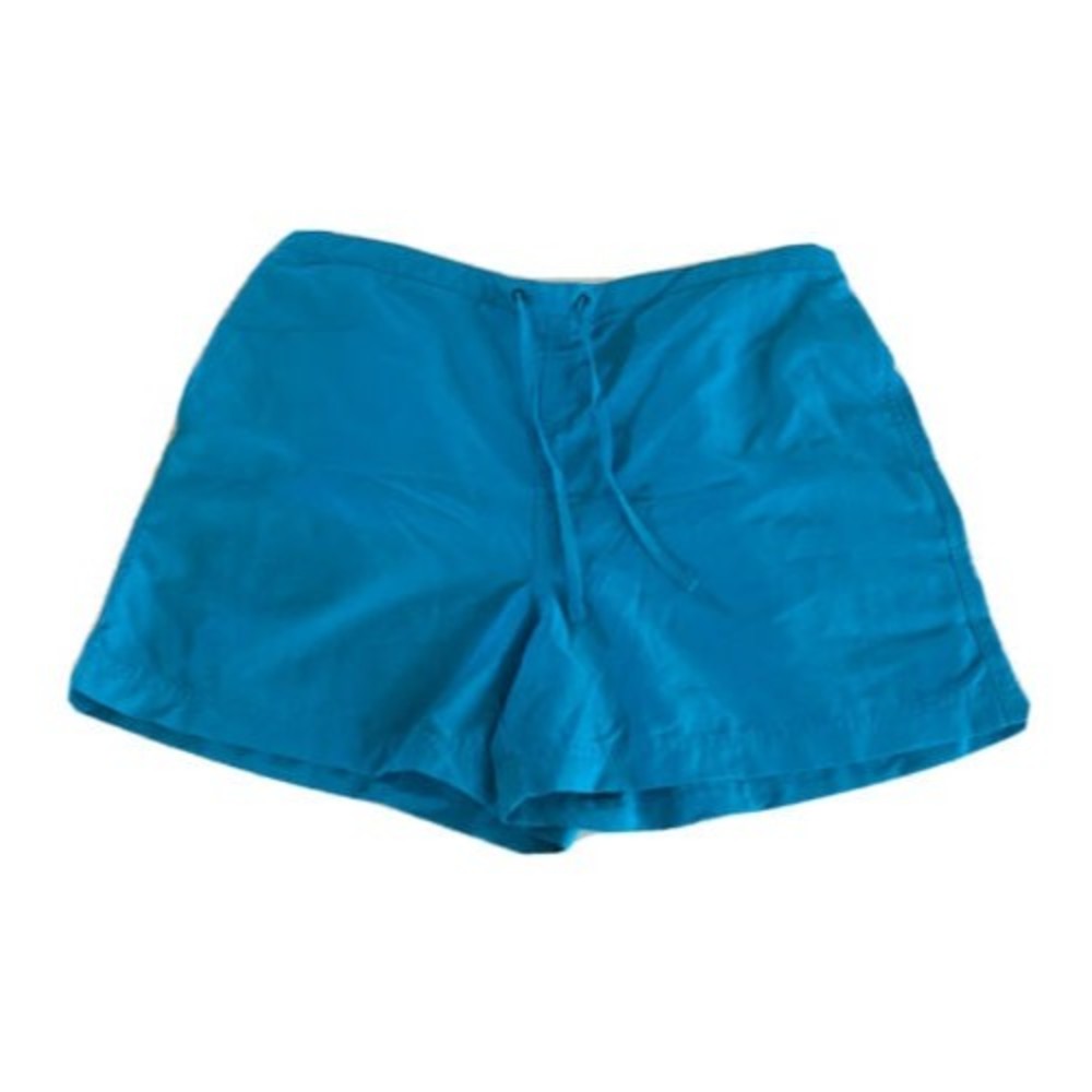 L.L. Bean Women’s Blue Supplex Nylon Drawstring Shorts with Pockets Size L - Picture 1 of 13